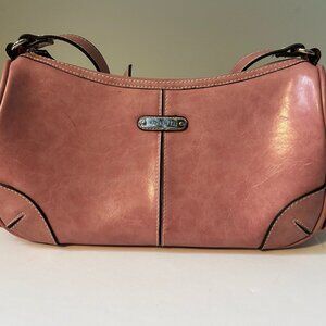 Vintage Rosetti  Faux Vegan Leather Blush Pink Pockets Purse Bag Satchel